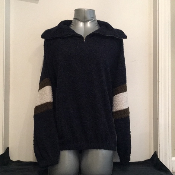 Navy Blue Half-Zip Sweater - Picture 5 of 6
